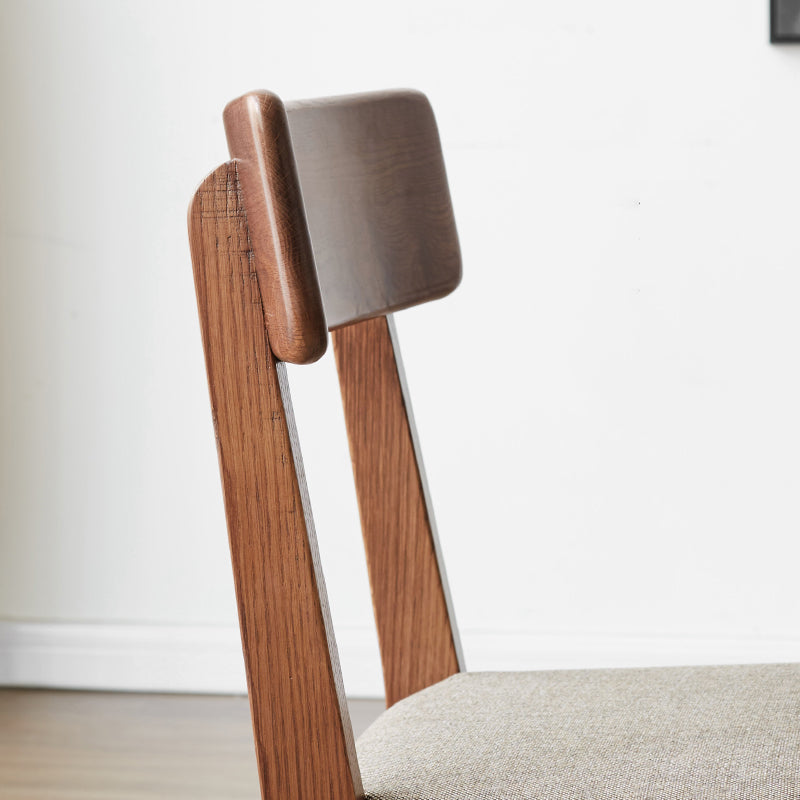 Contemporary Upholstered Armless Chair Indoor Oak Dining Chair