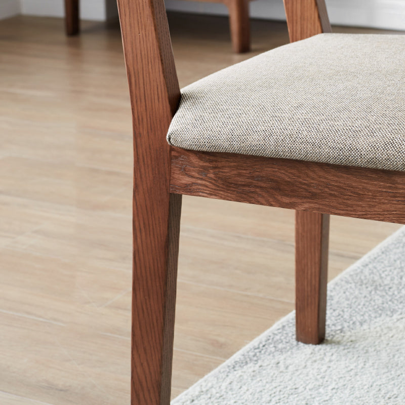 Contemporary Upholstered Armless Chair Indoor Oak Dining Chair