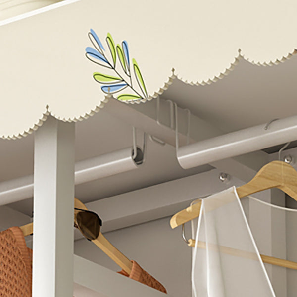 Modern Freestanding Metal Frame Wardrobe Foldable Wardrobe with Garment Rod