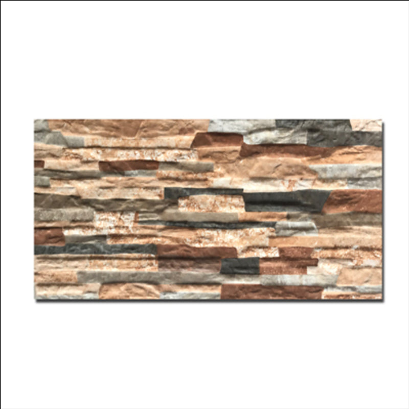 Modern Style Wall Tile Stacked Stone Texture Straight Edge Rectangle Waterproof Wall Tile