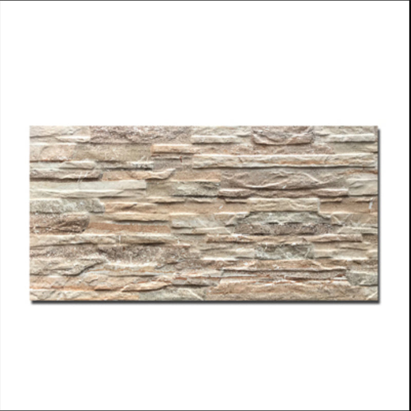 Modern Style Wall Tile Stacked Stone Texture Straight Edge Rectangle Waterproof Wall Tile