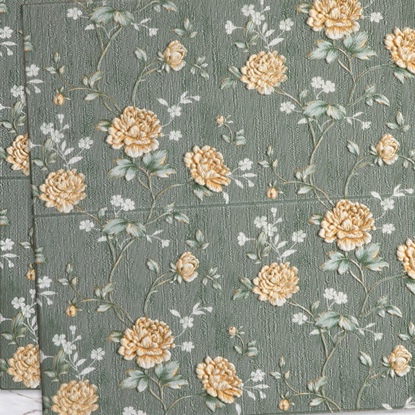 Modern Wall Panel 3D Floral Print Peel and Stick Waterproof Wall Paneling