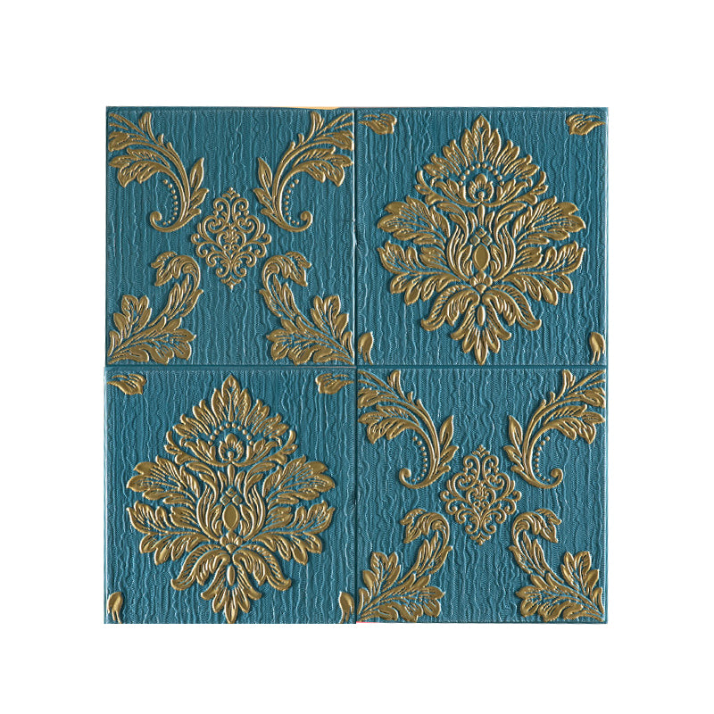 Modern Wall Panel 3D Floral Print Peel and Stick Waterproof Wall Paneling