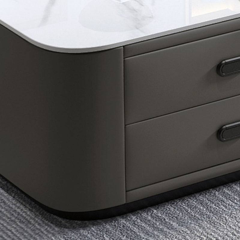 Square Coffee Table Glass Top Coffee Table Set for Living Room