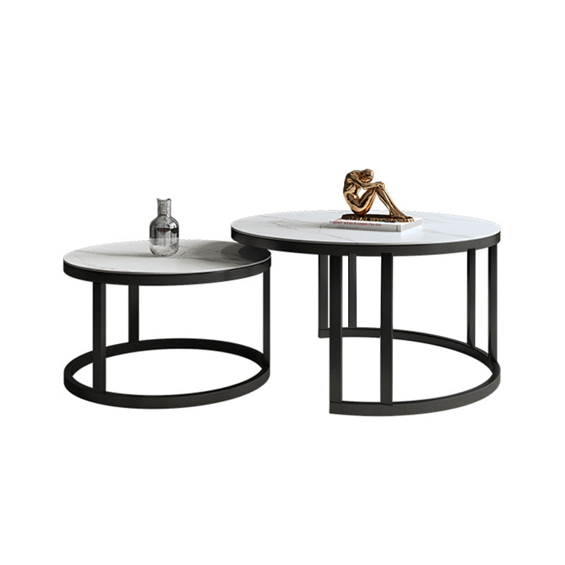 Rectangle Coffee Table Slate 2 Nesting Coffee Table Set for Living Room