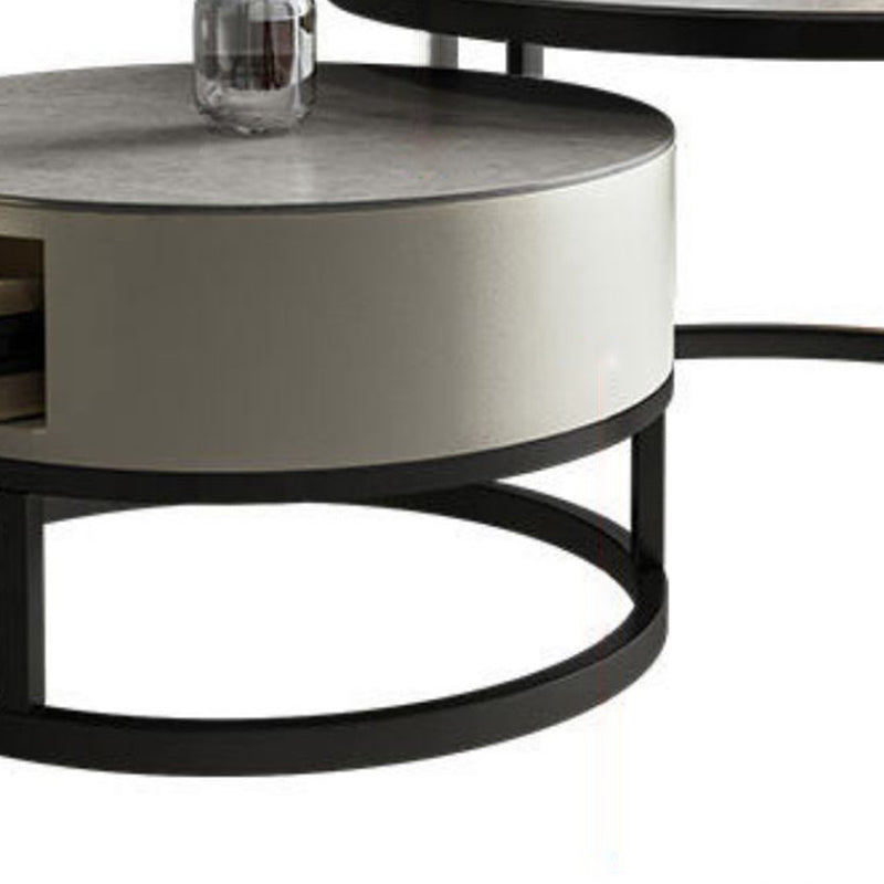 Rectangle Coffee Table Slate 2 Nesting Coffee Table Set for Living Room