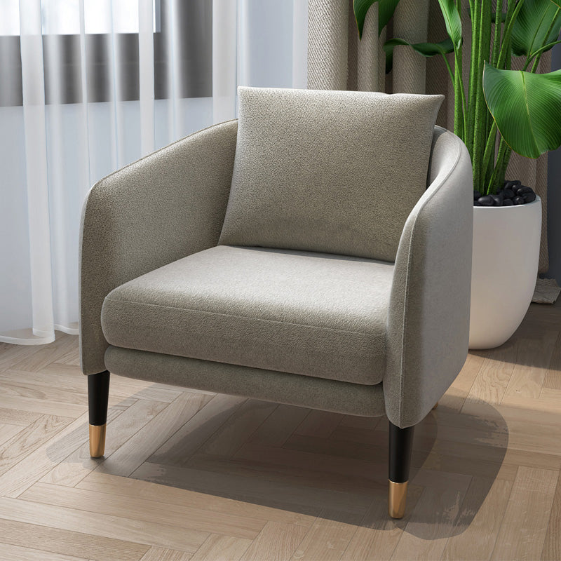 Slope Arm Sofa Fabric Settee Living Room Seating with Pillows
