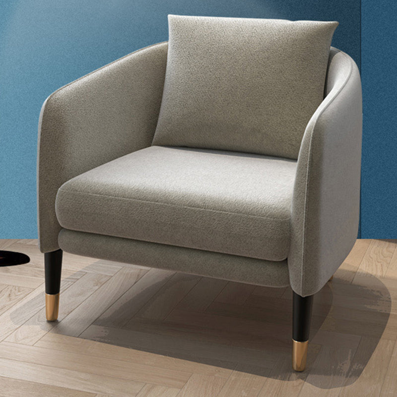 Slope Arm Sofa Fabric Settee Living Room Seating with Pillows