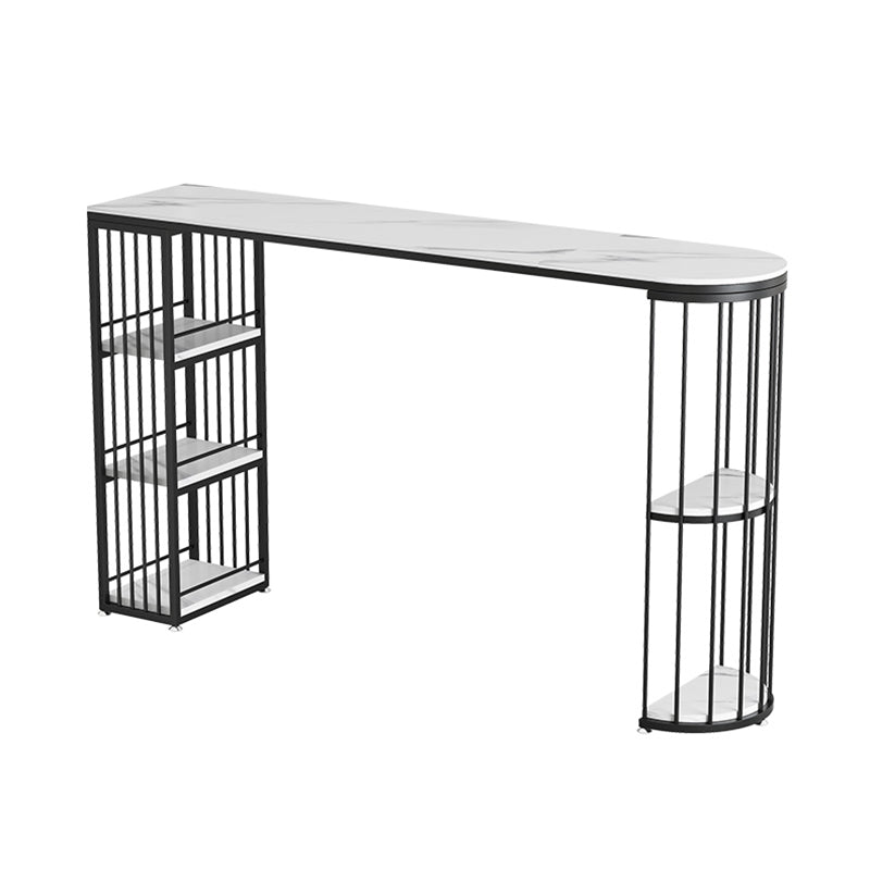 Glam Style Bar Set 1/2/3 Pieces Stone Bar table with Ladder Back Stools