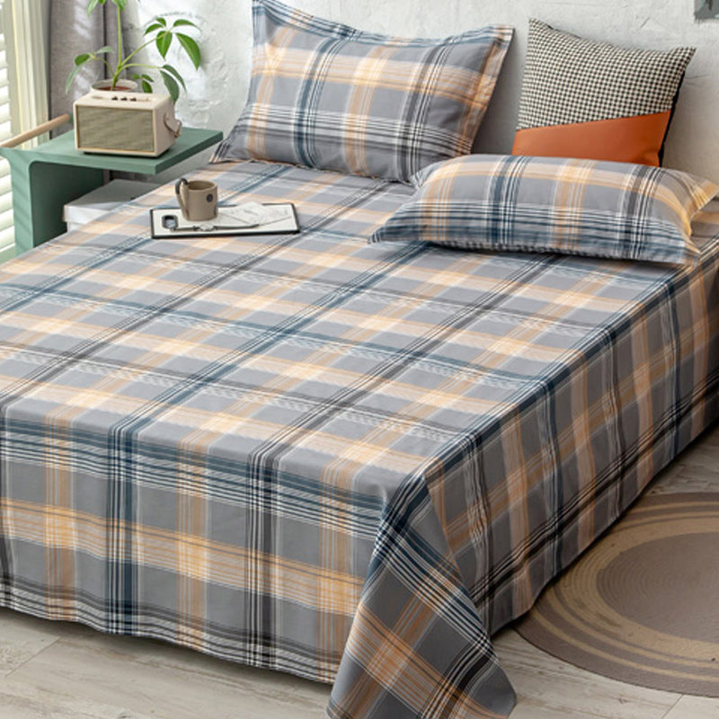 Popular Bed Sheet Cartoon Bear Patterned Fade Resistant Non-Pilling 100 Cotton Bed Sheet