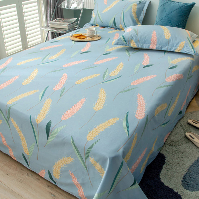 Popular Bed Sheet Cartoon Bear Patterned Fade Resistant Non-Pilling 100 Cotton Bed Sheet