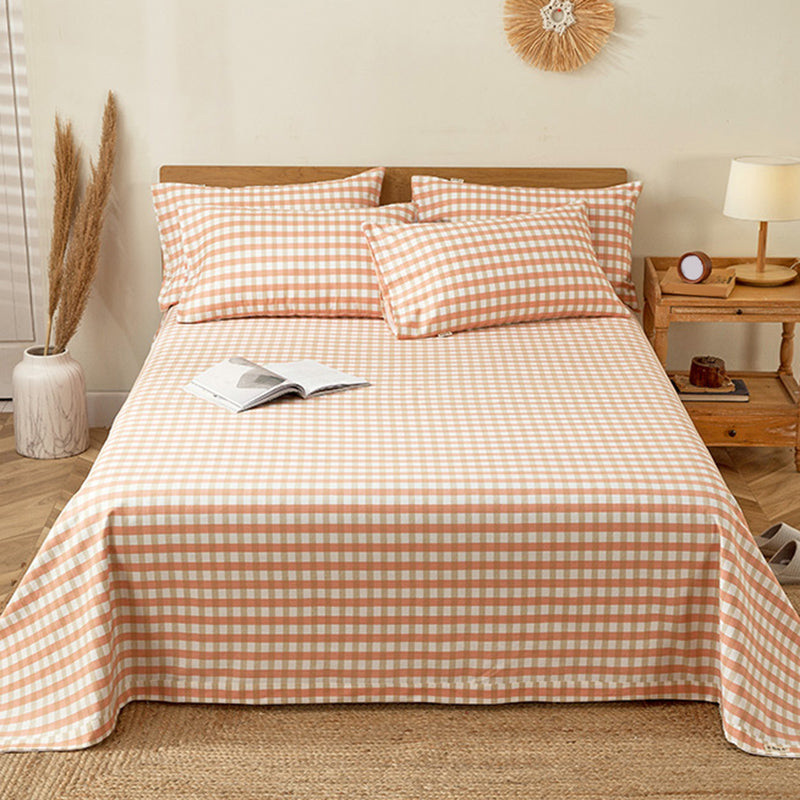 Fashionable Bed Sheet Stripe Patterned Non-Pilling Fade Resistant 100 Cotton Bed Sheet