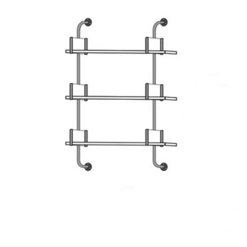 Contemporary Engineered Wood Bookshelf Floating White Bookcase
