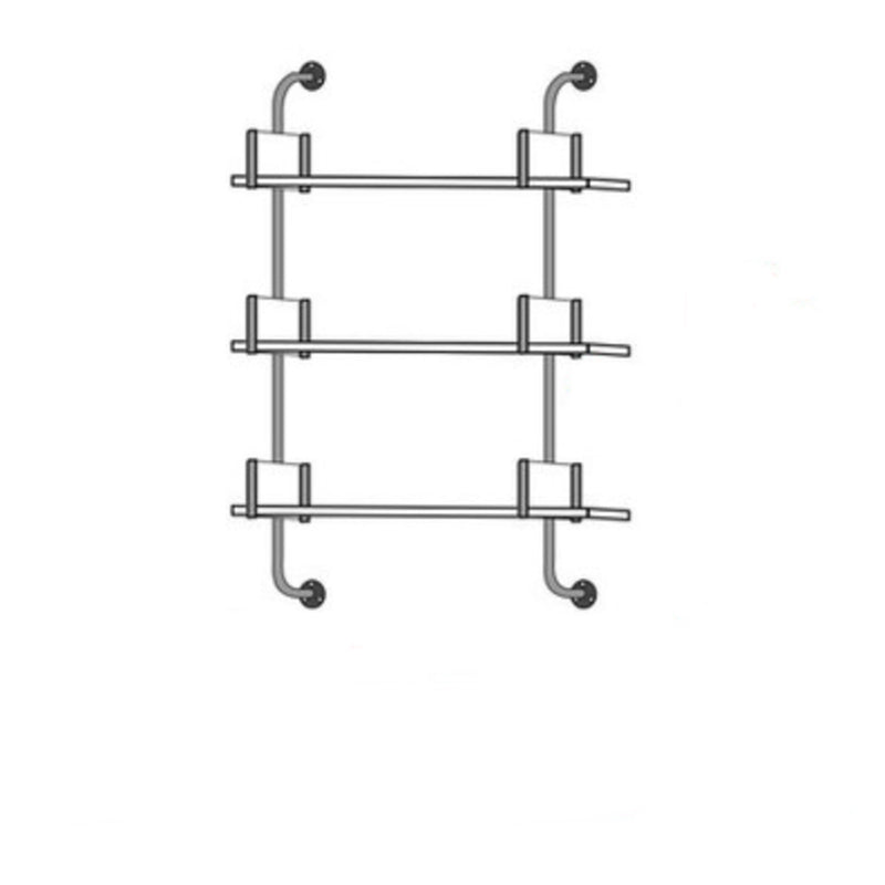 Contemporary Engineered Wood Bookshelf Floating White Bookcase