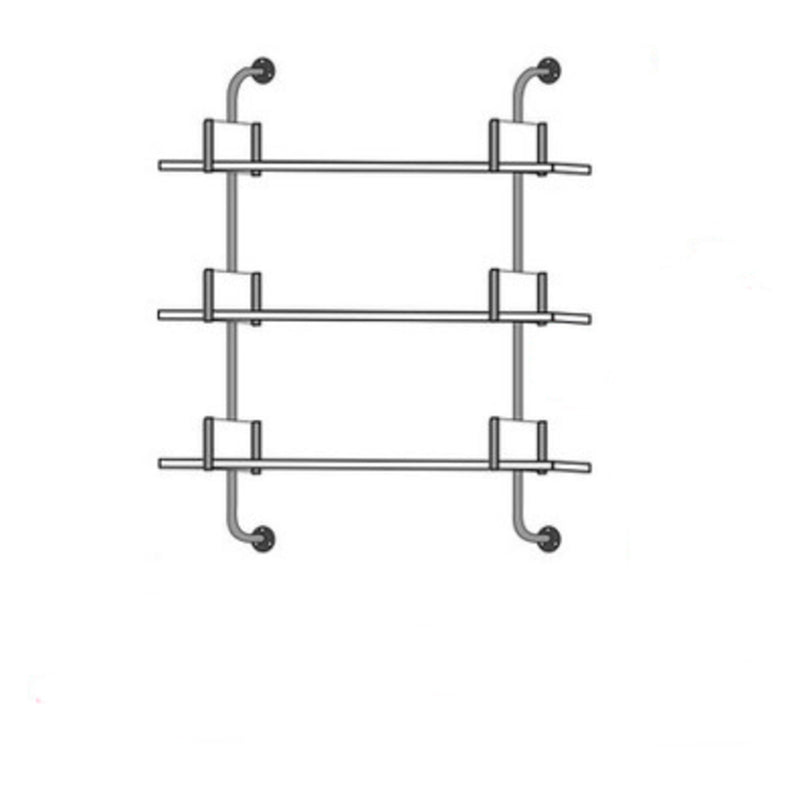 Contemporary Engineered Wood Bookshelf Floating White Bookcase