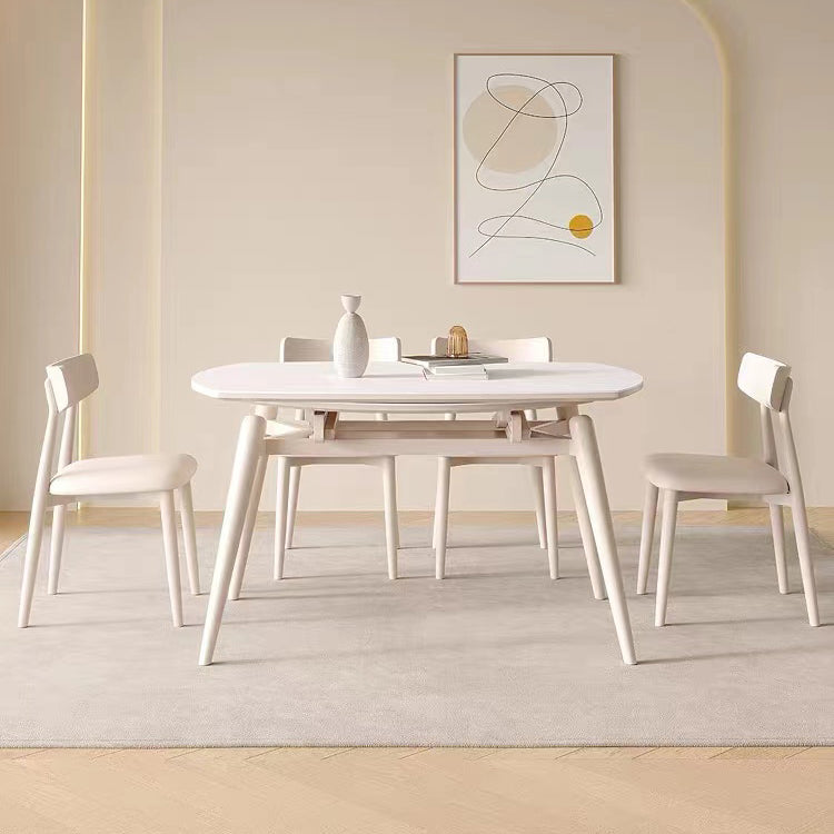 Modern 1/5/7/9 Pieces Furniture Sintered Stone Dining Set in White