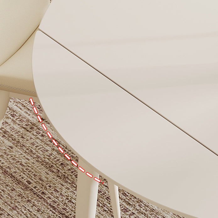 Extendable 1/5/7 Pieces Furniture Sintered Stone Dining Set in White