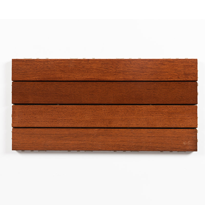 4-Slat Wood Deck/Patio Flooring Tiles Interlocking Installation Floor Board Tiles