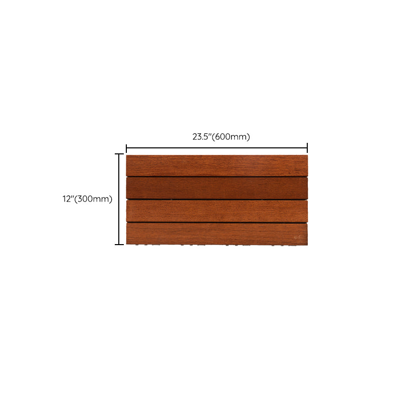4-Slat Wood Deck/Patio Flooring Tiles Interlocking Installation Floor Board Tiles