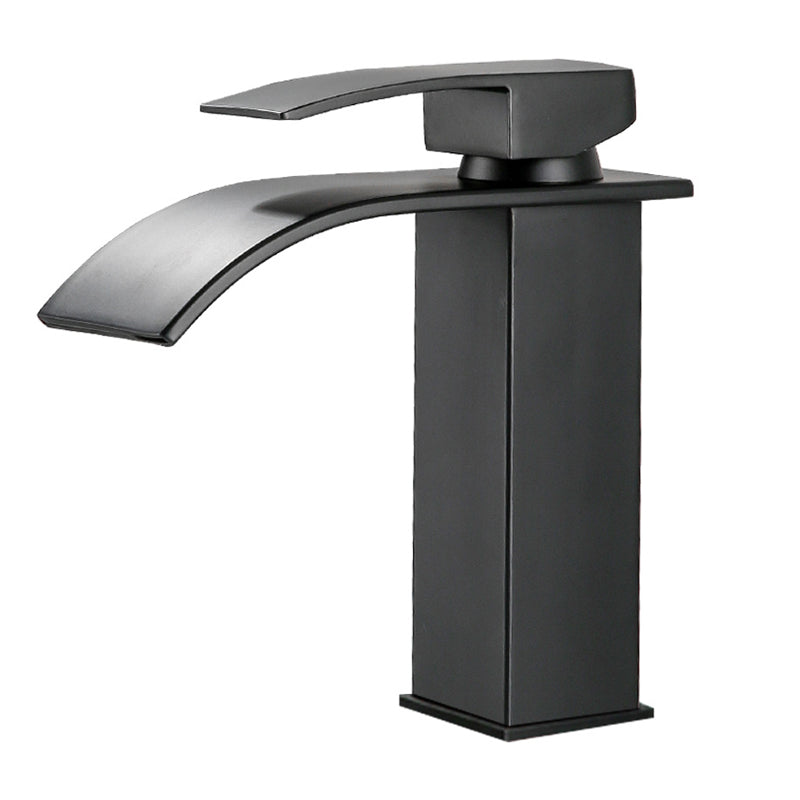 American Style 1 Handle Waterfall Basin Faucet, Bathroom Water Sink Faucet with Drain
