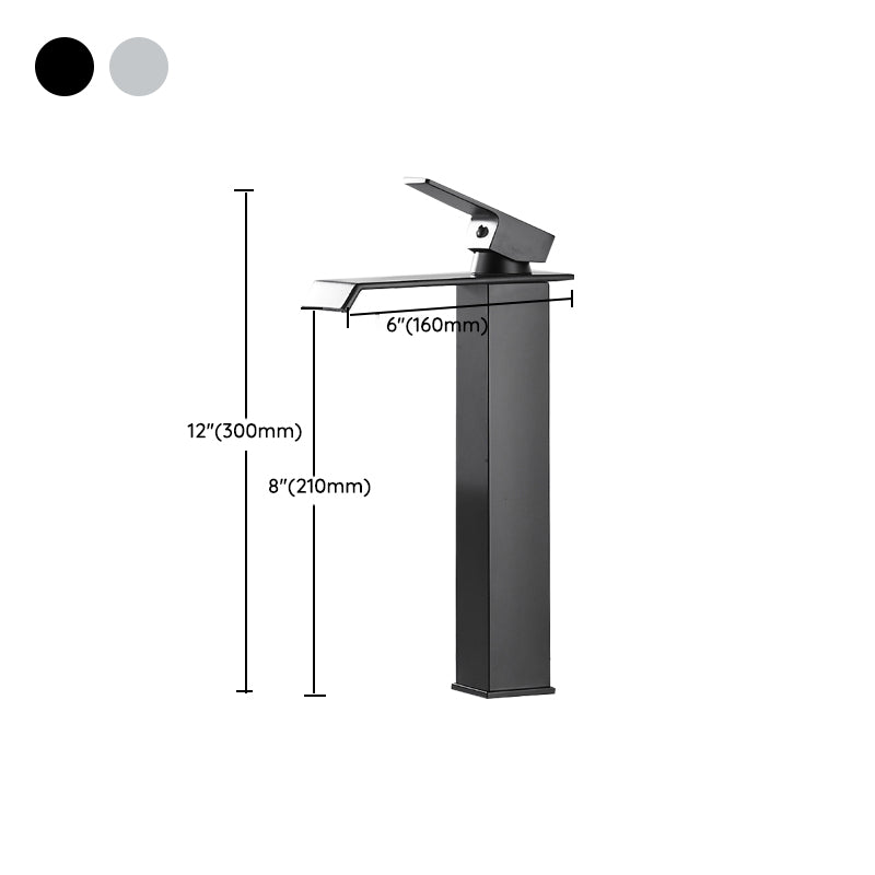American Style 1 Handle Waterfall Basin Faucet, Bathroom Water Sink Faucet with Drain