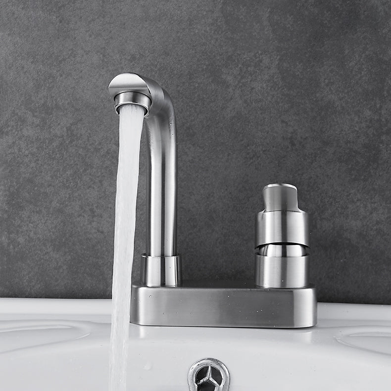 Bathroom Sink 304 Stainless Steel Center Faucet, Single Handle Bathroom Vanity Faucet