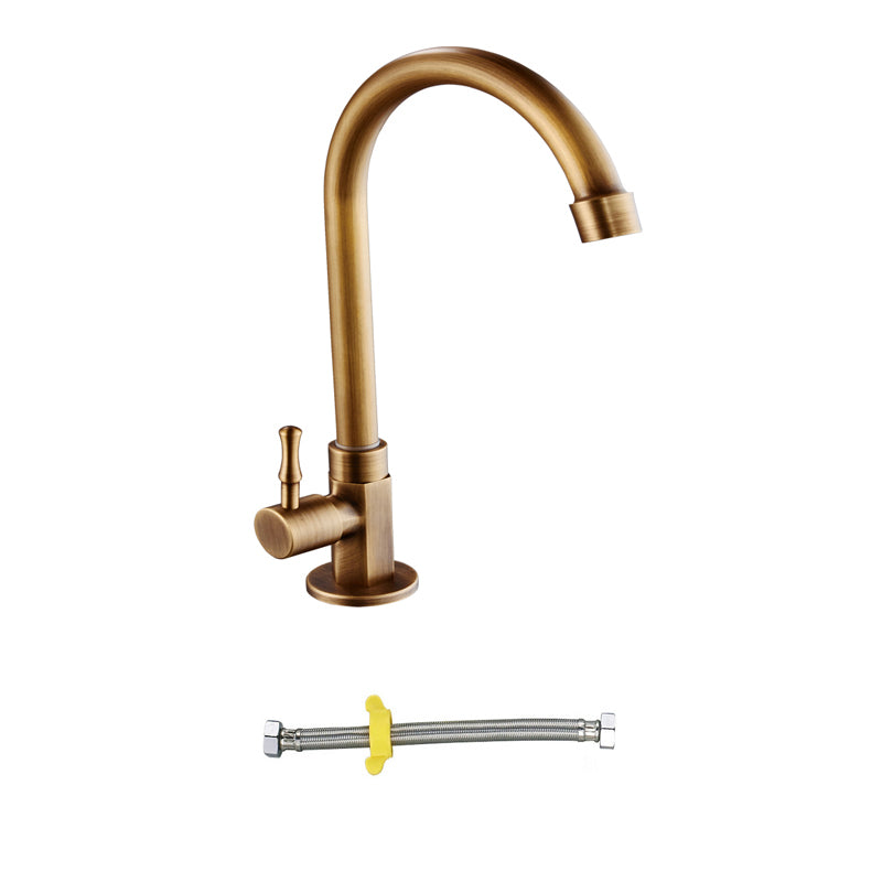 Traditional Kitchen Faucet Brass Gooseneck Gold Standard Kitchen Faucets Single Handle
