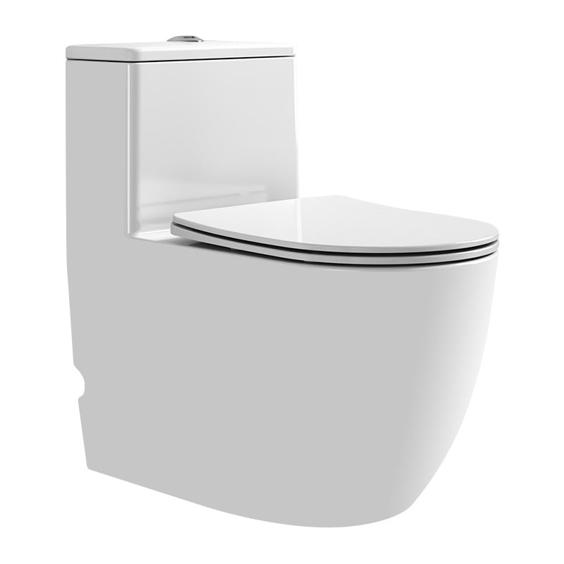 Contemporary Floor Mounted Toilet White Seat Included Urine Toilet for Bathroom