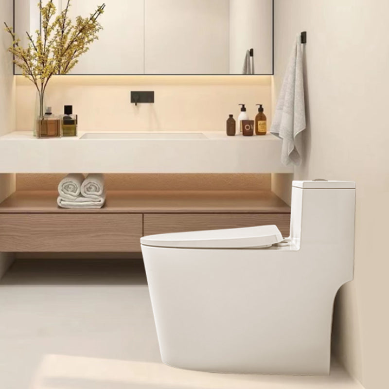 Modern Floor Mount Flush Toilet Ceramic Urine Toilet with Slow Close Seat for Bathroom