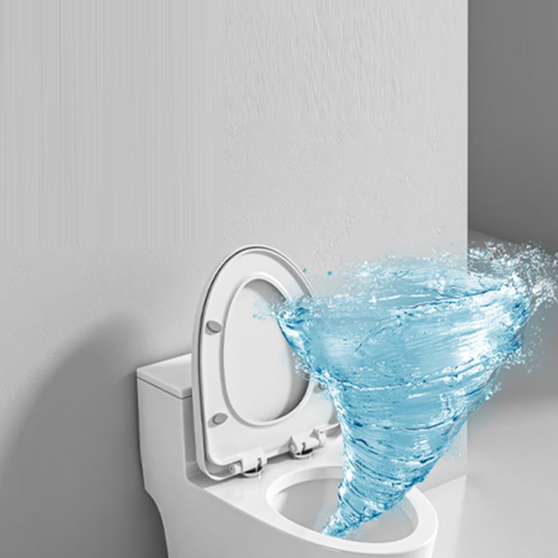 Modern Floor Mount Flush Toilet Ceramic Urine Toilet with Slow Close Seat for Bathroom