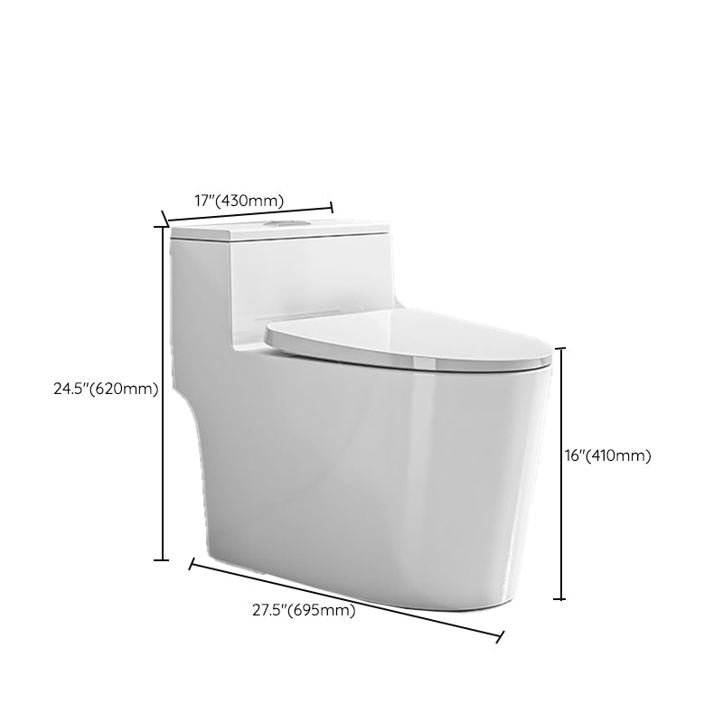 Modern Floor Mount Flush Toilet Ceramic Urine Toilet with Slow Close Seat for Bathroom