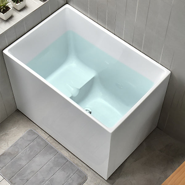 Modern Rectangular Bathtub Center Acrylic Stand Alone Soaking Bath