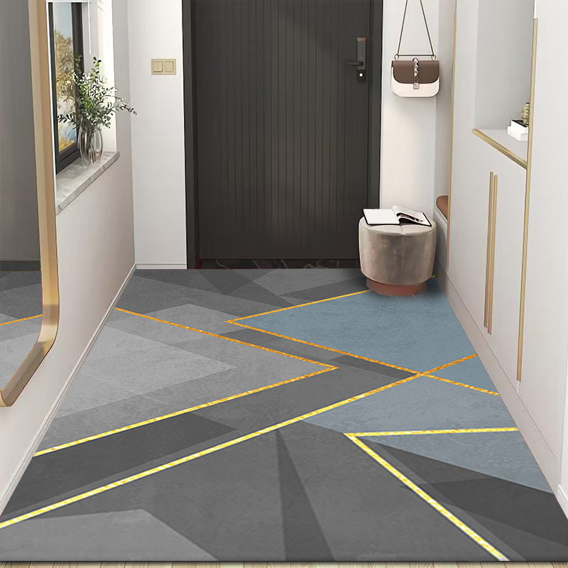 Geometric Printed Indoor Rug Contemporary Rectangle Rug Stain Resistant Adult Carpet