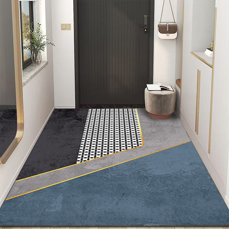 Geometric Printed Indoor Rug Contemporary Rectangle Rug Stain Resistant Adult Carpet