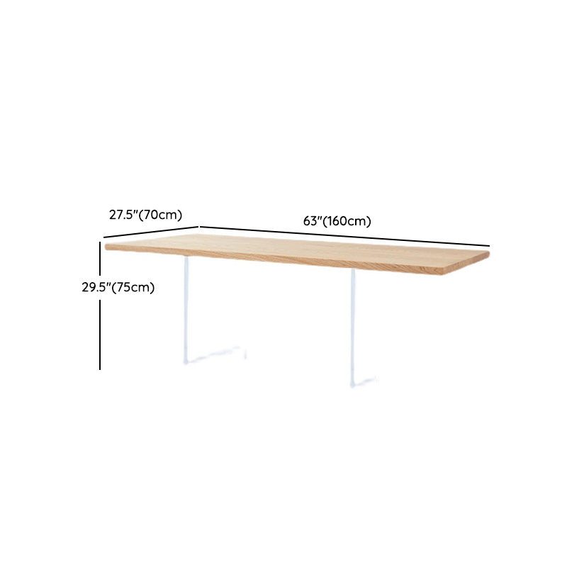 Modern Dining Room Set 1/5 Pcs Rectangle Table and Solid Wood Base Dining Set with Chairs