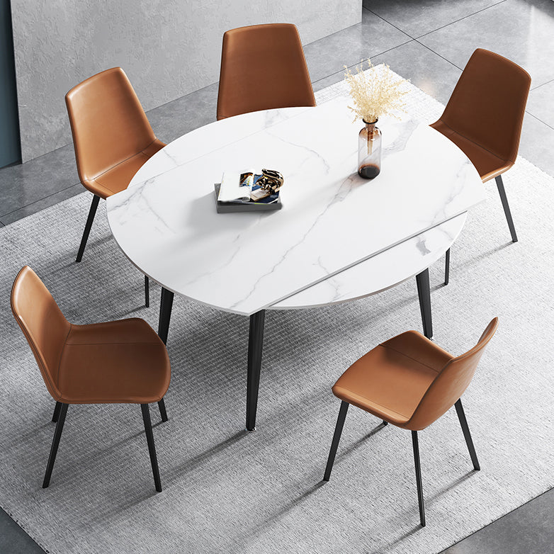 Modern Dining Table Set 1/4/5/6 Pieces with Metal Base Kitchen Furniture Set