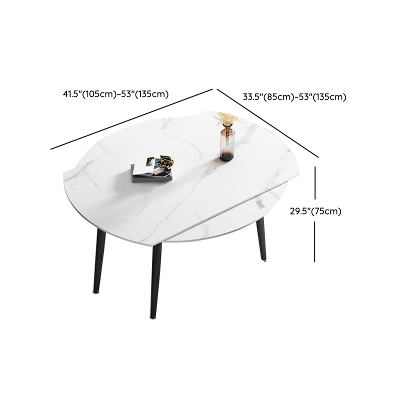 Modern Dining Table Set 1/4/5/6 Pieces with Metal Base Kitchen Furniture Set