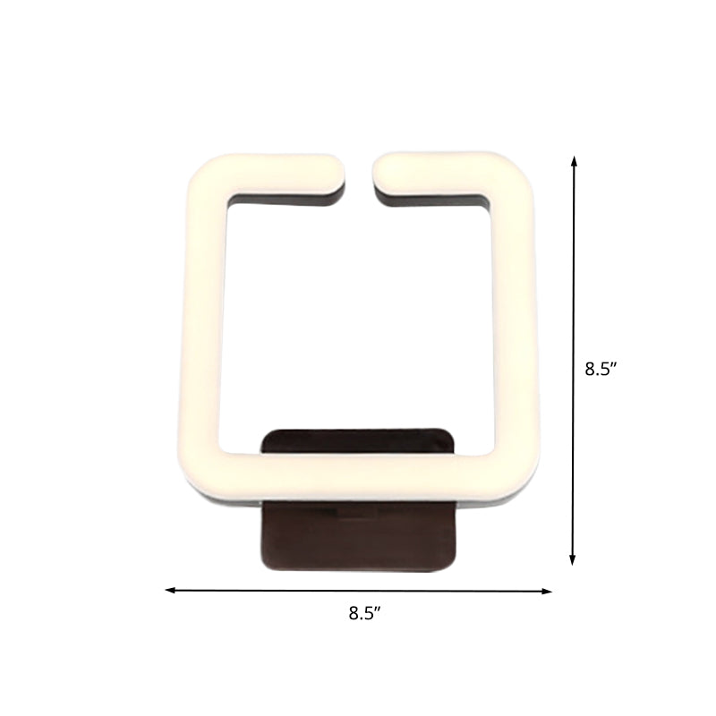 Vierkante aluminium wand gemonteerd licht Moderne LED koffiemuurlamp SCONCE In warm/wit/natuurlijk licht