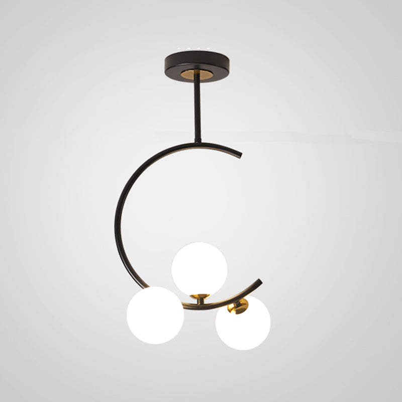 Modern Simple Metal Ceiling Light Ball Shape Ceiling Lamp for Bedroom