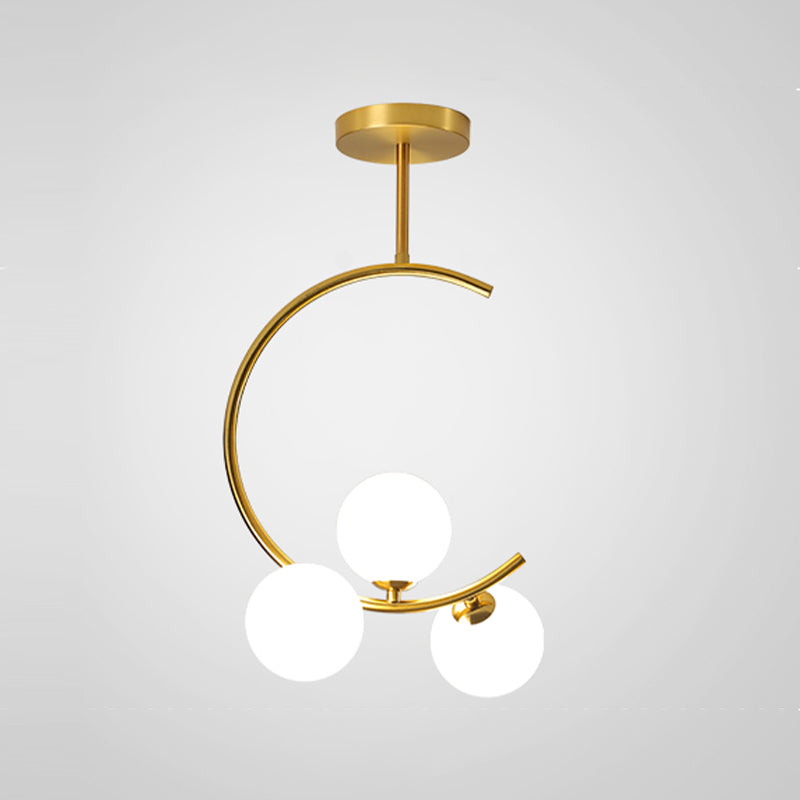 Modern Simple Metal Ceiling Light Ball Shape Ceiling Lamp for Bedroom