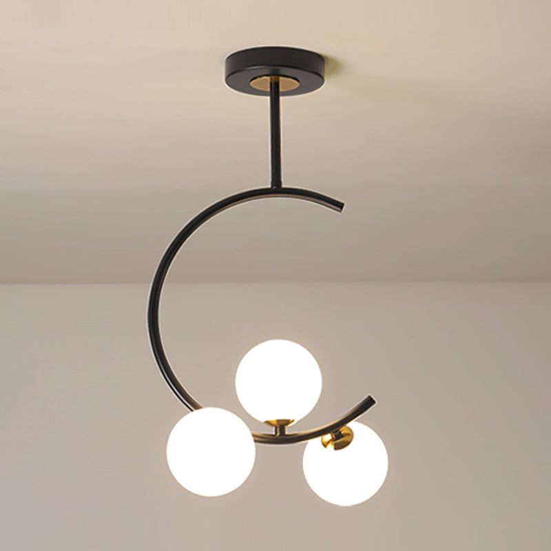 Modern Simple Metal Ceiling Light Ball Shape Ceiling Lamp for Bedroom
