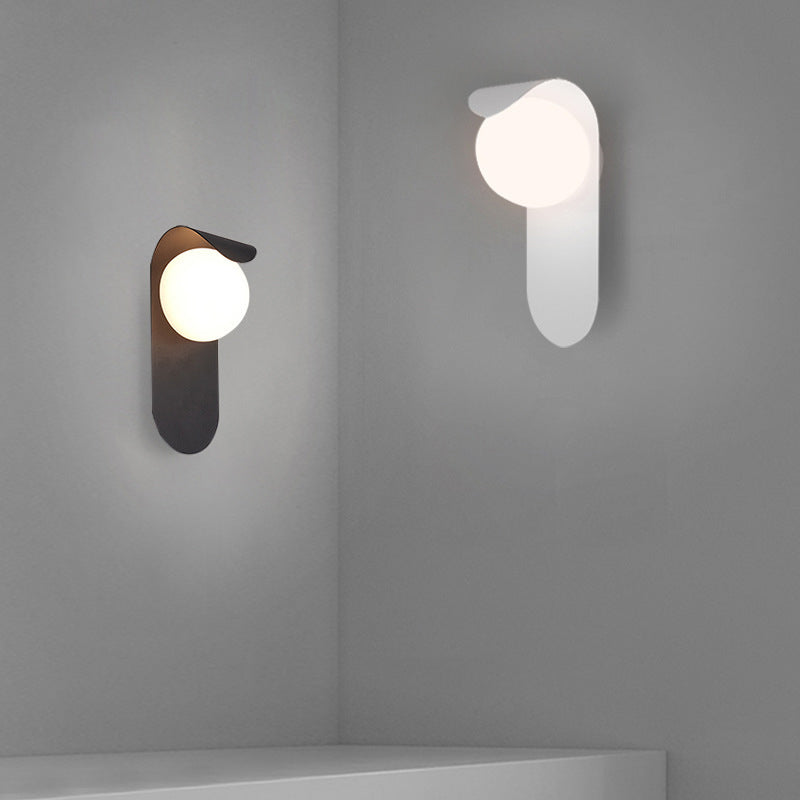 Ball Shape Metal Wall Light Modern Style 1 Light Wall Light Sconce