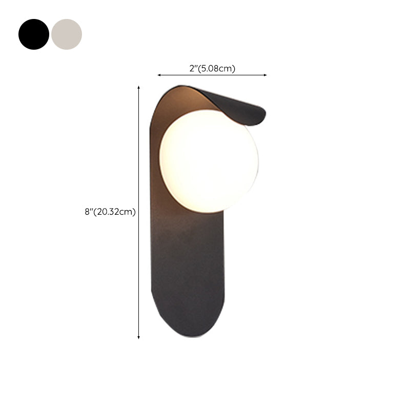 Ball Shape Metal Wall Light Modern Style 1 Light Wall Light Sconce