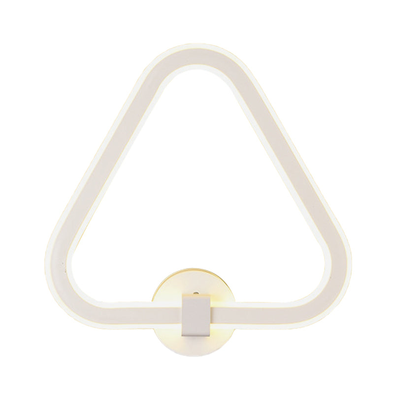 Triangle blanc monture murale modernisme modernisme LED Appiculture de lampe murale acrylique pour balcon
