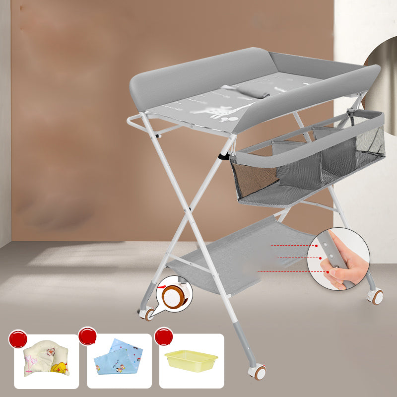 Flat Top Baby Changing Table Portable Changing Table with Safety Rails