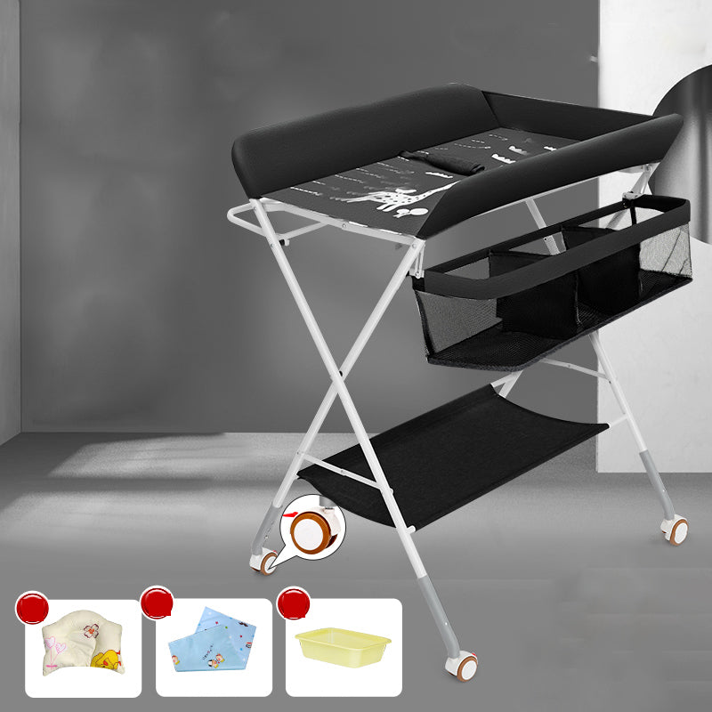 Flat Top Baby Changing Table Portable Changing Table with Safety Rails