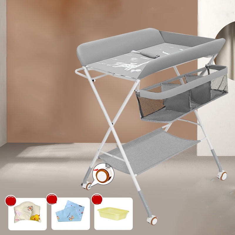 Flat Top Baby Changing Table Portable Changing Table with Safety Rails