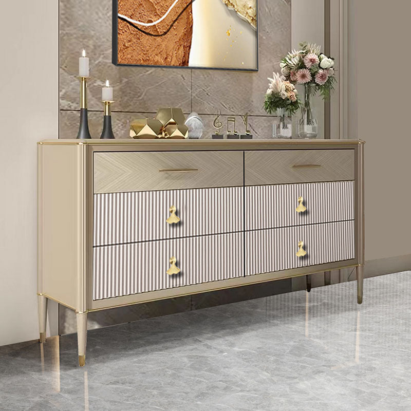 Modern Horizontal Combo Dresser Wood Storage Dresser for Bedroom