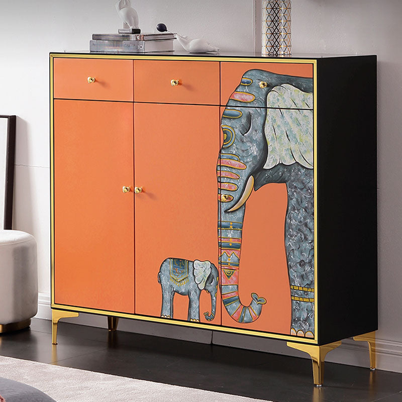 Modernism Horizontal Combo Dresser Wood Storage Dresser for Home