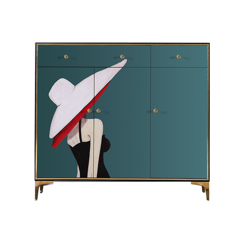 Modernism Horizontal Combo Dresser Wood Storage Dresser for Home